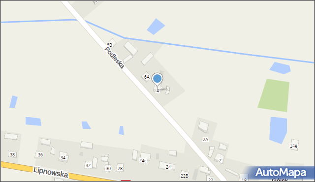 Gójsk, Podleska, 4, mapa Gójsk
