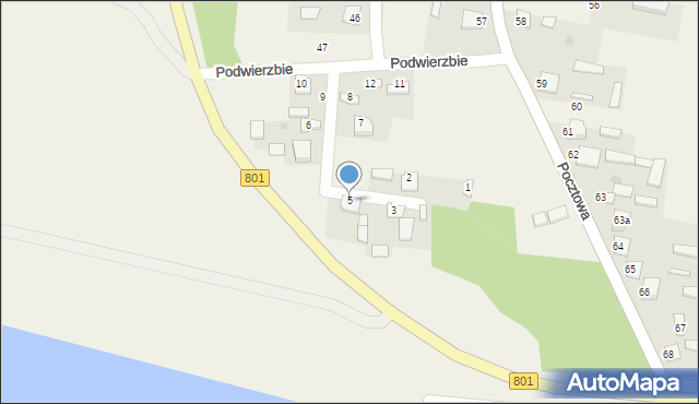 Gołąb, Podwierzbie, 5, mapa Gołąb