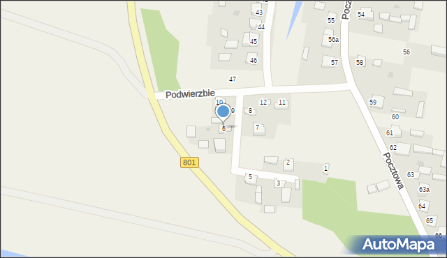 Gołąb, Podwierzbie, 6, mapa Gołąb