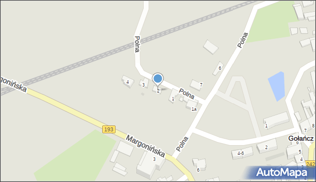 Gołańcz, Polna, 2, mapa Gołańcz