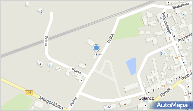 Gołańcz, Polna, 6, mapa Gołańcz