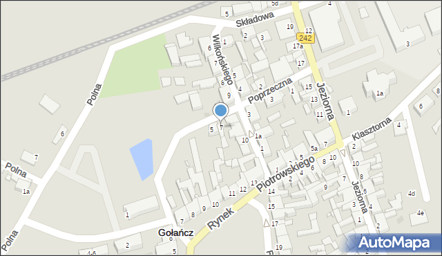 Gołańcz, Poprzeczna, 7, mapa Gołańcz