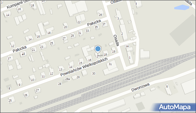 Gołańcz, Powstańców Wielkopolskich, 17, mapa Gołańcz