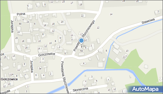 Golczowice, Powstania Styczniowego, 8, mapa Golczowice