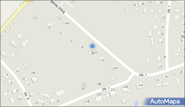 Gołdap, Pod Piękną Górą, 18, mapa Gołdap