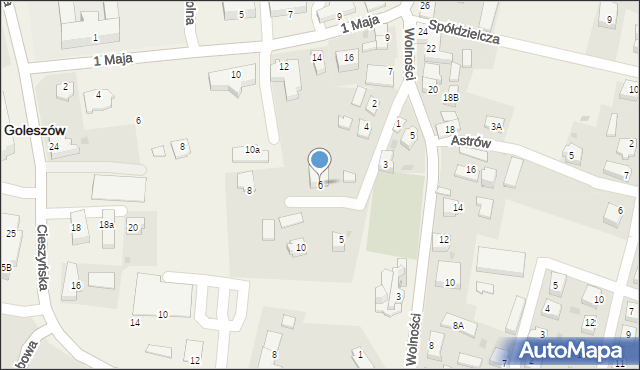 Goleszów, Pocztowa, 6, mapa Goleszów