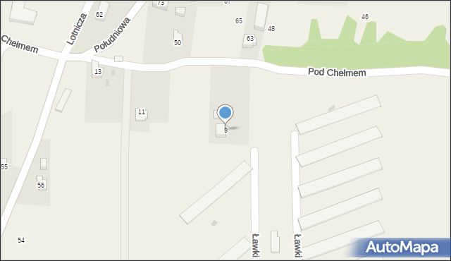 Goleszów, Pod Chełmem, 9, mapa Goleszów