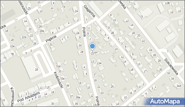 Golub-Dobrzyń, Polna, 11, mapa Golub-Dobrzyń