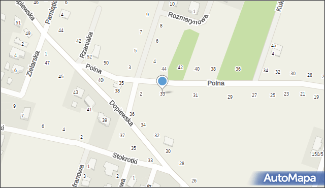 Gołuski, Polna, 33, mapa Gołuski