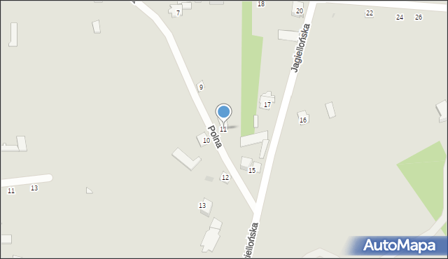 Goniądz, Polna, 11, mapa Goniądz