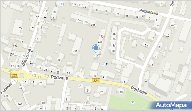 Góra, Podwale, 41a, mapa Góra