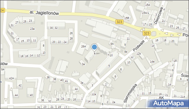 Góra, Podwale, 7, mapa Góra