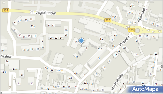 Góra, Podwale, 7b, mapa Góra