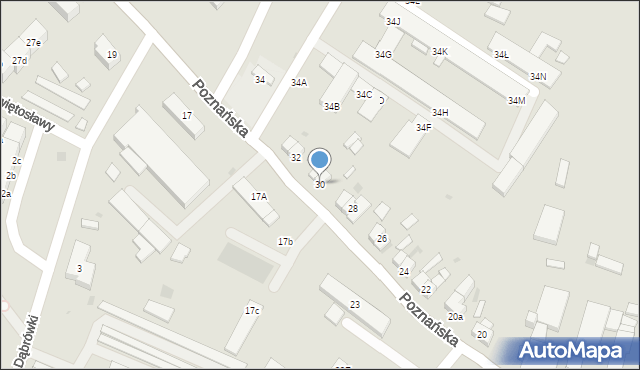 Góra, Poznańska, 30, mapa Góra