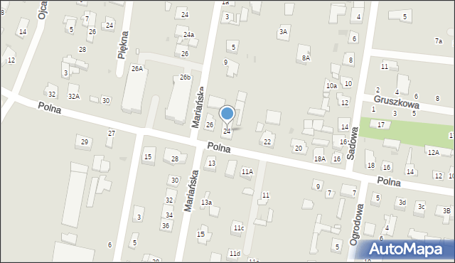 Góra Kalwaria, Polna, 24, mapa Góra Kalwaria