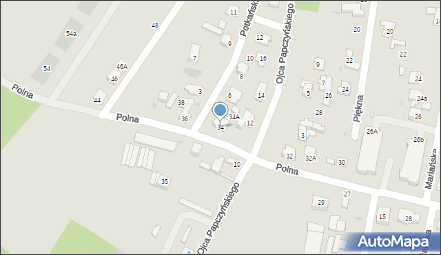 Góra Kalwaria, Polna, 34, mapa Góra Kalwaria