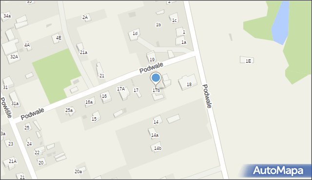 Góra Puławska, Podwale, 17b, mapa Góra Puławska