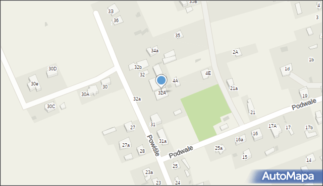 Góra Puławska, Podwale, 32A, mapa Góra Puławska