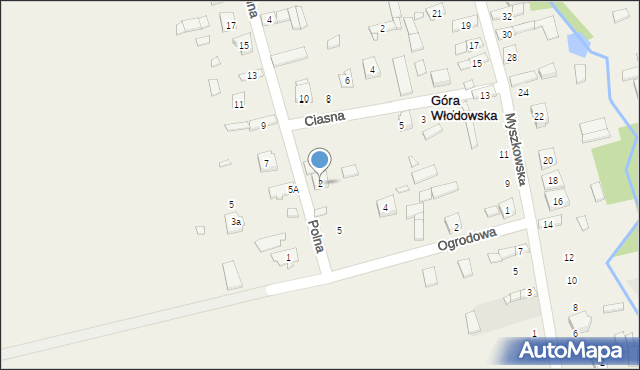 Góra Włodowska, Polna, 2, mapa Góra Włodowska