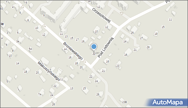 Gorlice, Pod Lodownią, 22, mapa Gorlic