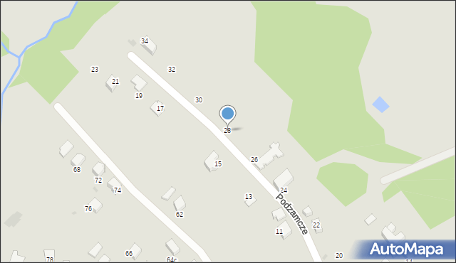 Gorlice, Podzamcze, 28, mapa Gorlic