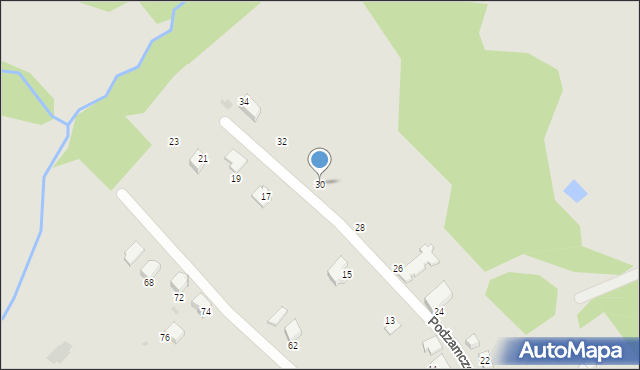 Gorlice, Podzamcze, 30, mapa Gorlic