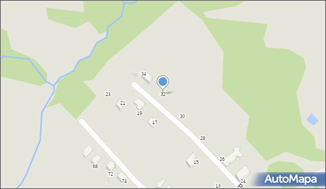 Gorlice, Podzamcze, 32, mapa Gorlic