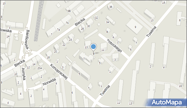 Gorlice, Potockiego Wacława, 9, mapa Gorlic