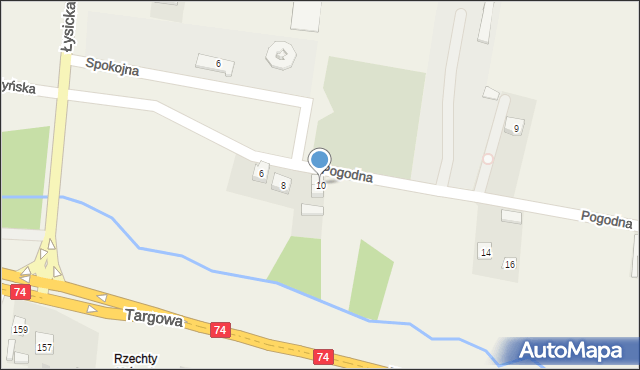 Górno-Parcele, Pogodna, 10, mapa Górno-Parcele