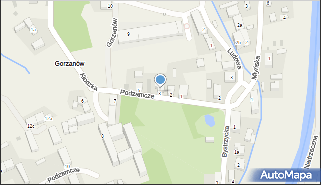 Gorzanów, Podzamcze, 4, mapa Gorzanów