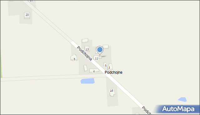 Gorzędów, Podchojna, 7, mapa Gorzędów