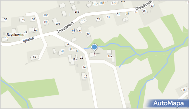 Gorzeń Górny, Pod Iłowcem, 1, mapa Gorzeń Górny