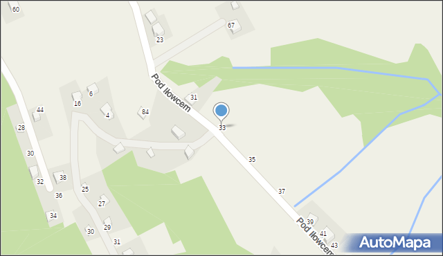 Gorzeń Górny, Pod Iłowcem, 33, mapa Gorzeń Górny