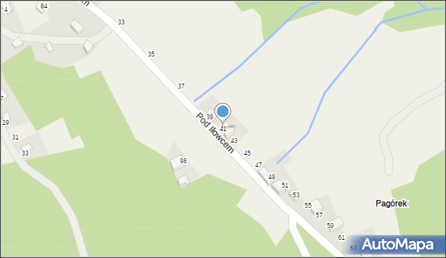 Gorzeń Górny, Pod Iłowcem, 41, mapa Gorzeń Górny