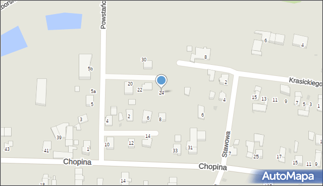 Gorzów Śląski, Powstańców Śląskich, 24, mapa Gorzów Śląski