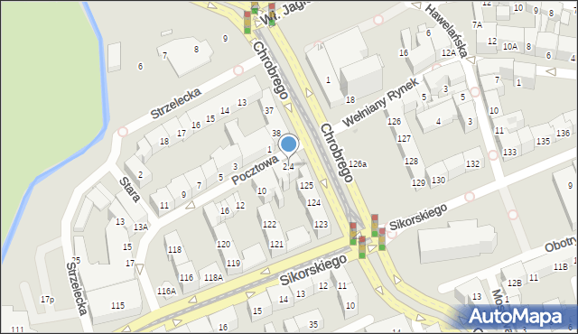 Gorzów Wielkopolski, Pocztowa, 2,4, mapa Gorzów Wielkopolski