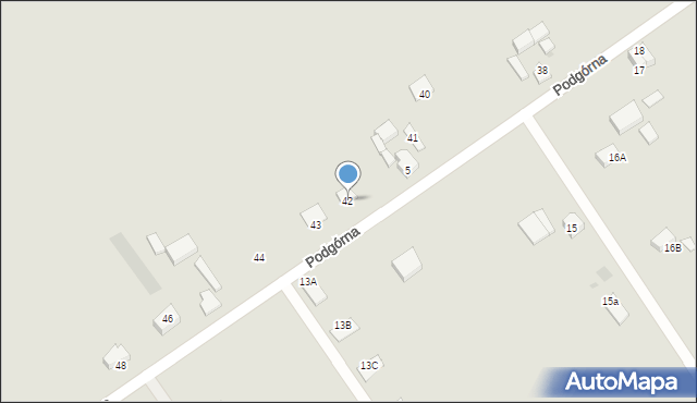 Gorzów Wielkopolski, Podgórna, 42, mapa Gorzów Wielkopolski