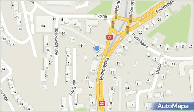 Gorzów Wielkopolski, Podmiejska, 15, mapa Gorzów Wielkopolski