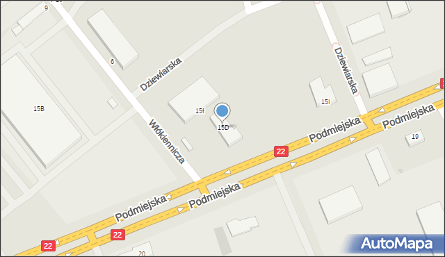 Gorzów Wielkopolski, Podmiejska, 15D, mapa Gorzów Wielkopolski
