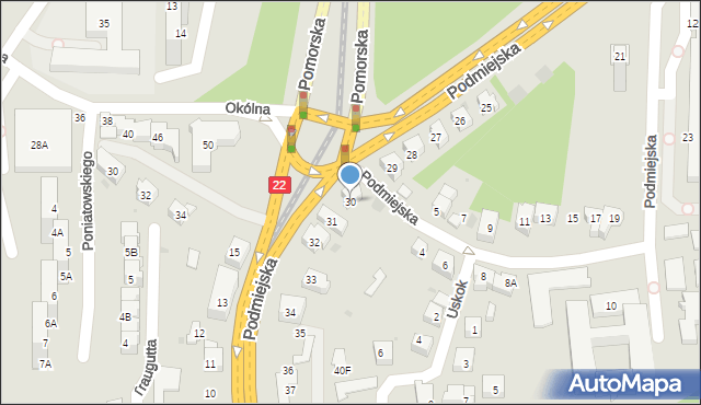 Gorzów Wielkopolski, Podmiejska, 30, mapa Gorzów Wielkopolski