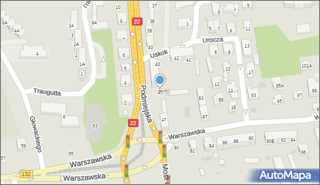 Gorzów Wielkopolski, Podmiejska, 45, mapa Gorzów Wielkopolski