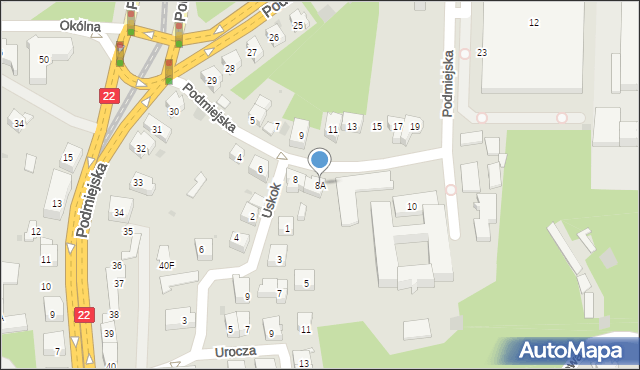 Gorzów Wielkopolski, Podmiejska Boczna, 8A, mapa Gorzów Wielkopolski