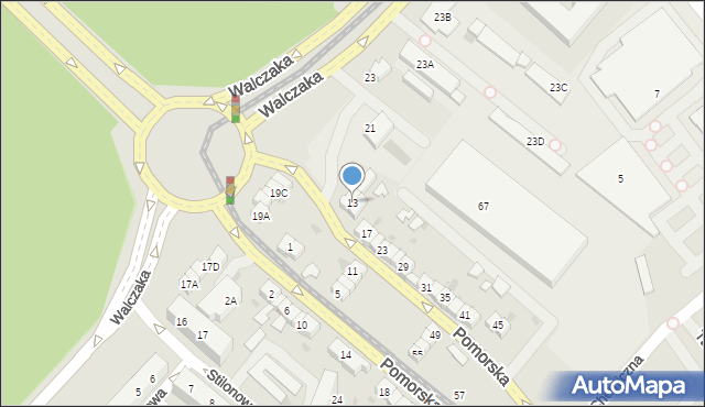 Gorzów Wielkopolski, Pomorska, 13, mapa Gorzów Wielkopolski