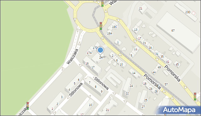 Gorzów Wielkopolski, Pomorska, 2A, mapa Gorzów Wielkopolski