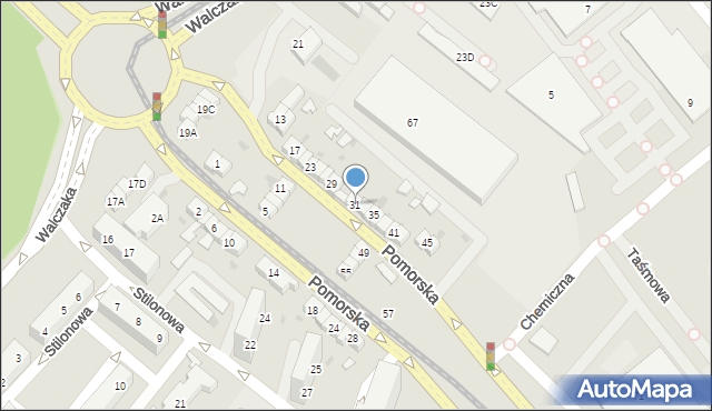 Gorzów Wielkopolski, Pomorska, 31, mapa Gorzów Wielkopolski
