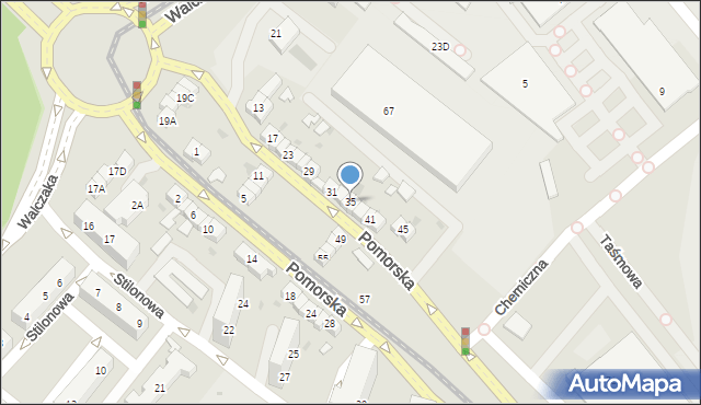 Gorzów Wielkopolski, Pomorska, 35, mapa Gorzów Wielkopolski