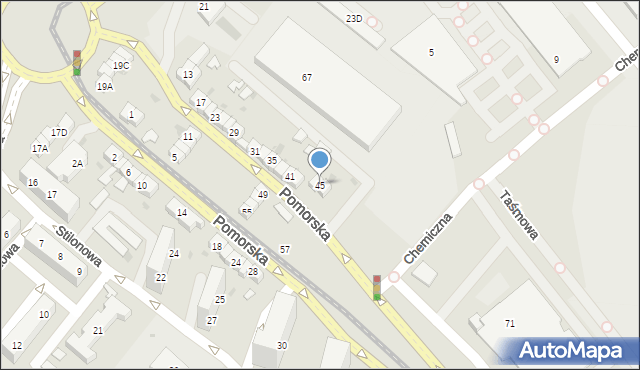 Gorzów Wielkopolski, Pomorska, 45, mapa Gorzów Wielkopolski