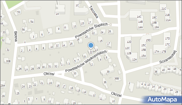 Gorzów Wielkopolski, Powstańców Wielkopolskich, 11, mapa Gorzów Wielkopolski