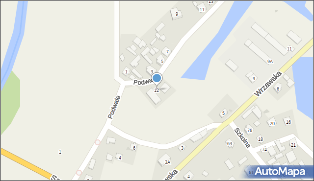 Gorzyce, Podwale, 14, mapa Gorzyce