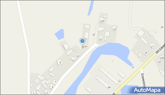 Gorzyce, Podwale, 15, mapa Gorzyce